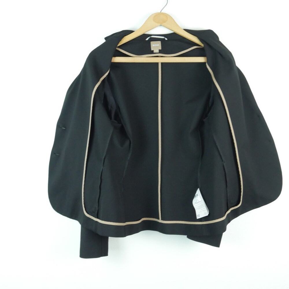 BOSS Jonalahara Blazer Size 8 Black Knit Unstructured Hugo Boss Capsule Jacket - Picture 9 of 13